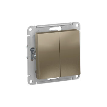 K0266 Выкл. 2 кл 10А б/рамки "ATLAS" ШАМПАНЬ ATN551 (10) NEW