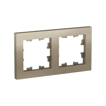 K040 Рамка 2-ная "ATLAS" ШАМПАНЬ ATN502 (10)