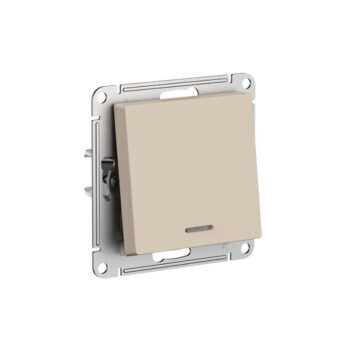 К093 Выкл 1 кл с инд 10А с/у б/рамки ATLAS ПЕСОЧНЫЙ ATN1213