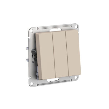 К096 Выкл 3 кл 10А с/у б/рамки ATLAS ПЕСОЧНЫЙ ATN1231 (5)