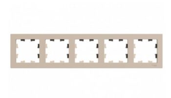 К111 Рамка 5-ная ATLAS ПЕСОЧНЫЙ ATN1205 (5)