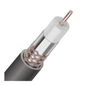 Кабель RG-6U (75 Ом) 100м черный OUTDOOR (01-2202) REXANT