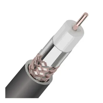 Кабель RG-6U (75 Ом) 100м черный OUTDOOR (01-2202) REXANT