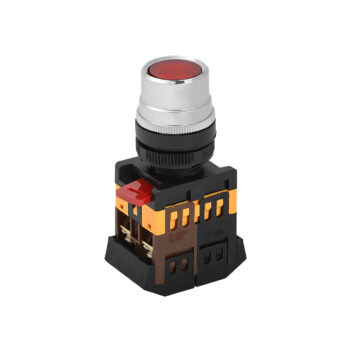 Кнопка ABLF-22 красный d22мм неон/240В 1з+1р IEK E-PRO
