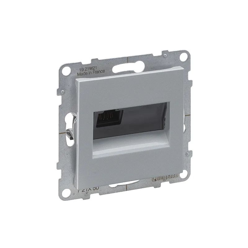 Комп. роз. RJ45 5Е механизм б/рамки SUNO алюминий 721350 Legrand (10)