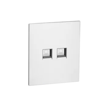 Комп. роз. RJ45+RJ45 cat.5Е c/у б/рамки QUATTRO ARCTIC WHITE UNIT (10)