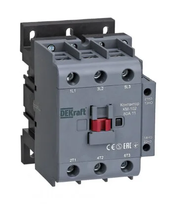 Контактор КМ-102 80А АС3 АС4 1НО+1НЗ 380В (1) DEKraft