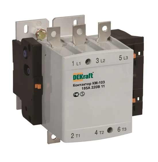 Контактор КМ-103 265А 1НО+1НЗ 220В (1) DEKraft