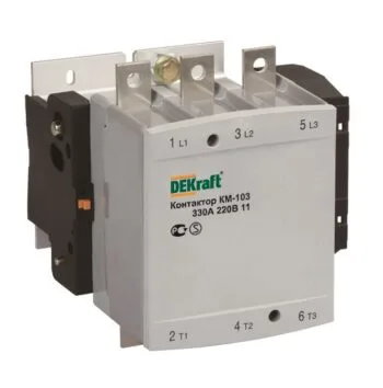 Контактор КМ-103 330А 1НО+1НЗ 380В (1) DEKraft