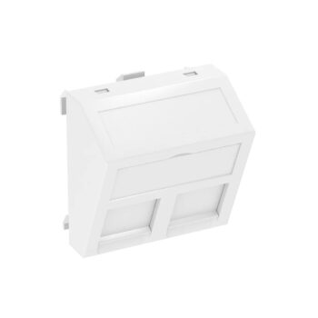 Корпус розетки двойной RJ45 прямой 45x45 мм, 1 модуль Modul45, белый. DTG-2RM RW1 OBO Bettermann