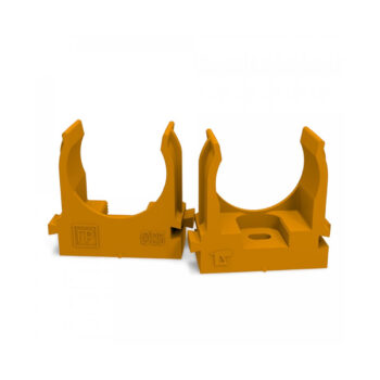 Крепеж-клипса для труб для прямого монтажа оранжевая d25 мм (100шт/700шт уп/кор) Промрукав NEW