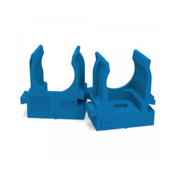 Крепеж-клипса для труб для прямого монтажа синяя d16 мм (100шт/1100шт уп/кор) Промрукав NEW