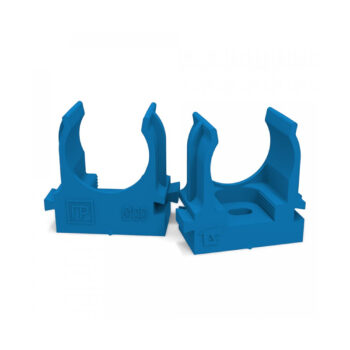 Крепеж-клипса для труб для прямого монтажа синяя d20 мм (100шт/1100уп) Промрукав NEW