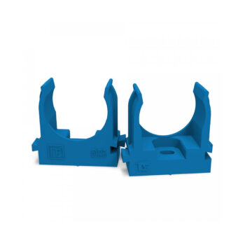 Крепеж-клипса для труб для прямого монтажа синяя d25 мм (100шт/700шт уп/кор) Промрукав NEW
