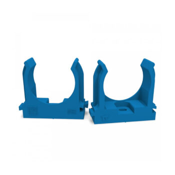 Крепеж-клипса для труб для прямого монтажа синяя d32 мм (25шт/500шт уп/кор) Промрукав NEW