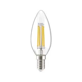 Лампа филаментная LED C35 свеча прозр. 5Вт 230В 4000К E14 серия 360° IEK
