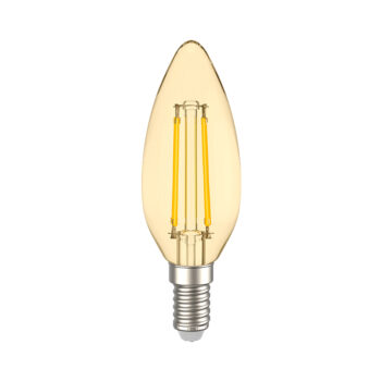 Лампа филаментная LED C35 свеча золото 7Вт 230В 2700К E14 серия 360° IEK