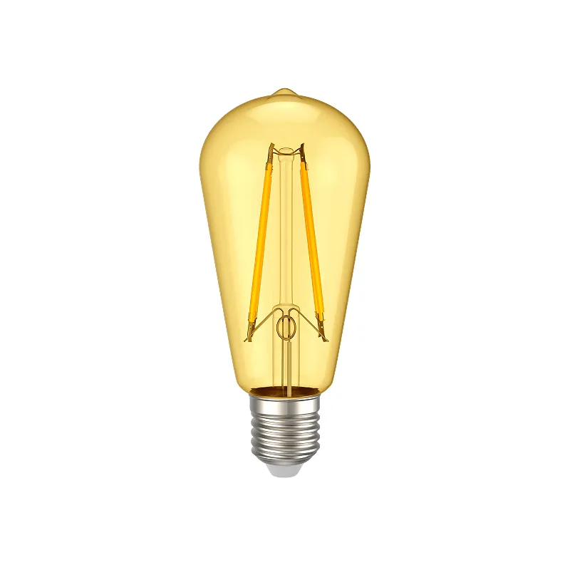 Лампа филаментная LED ST64 золото 6Вт 230В 2700К E27 серия 360° IEK