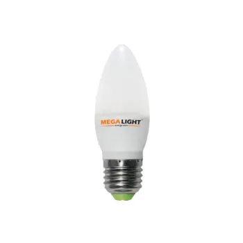 LED ЛАМПА C37 "Свеча"   7W 630Lm 230V 4000K E27 MEGALIGHT (10/100)