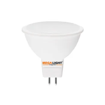 LED ЛАМПА MR16 "Spot" 7W 630Lm 230V 4000K GU5.3 MEGALIGHT (10/100)