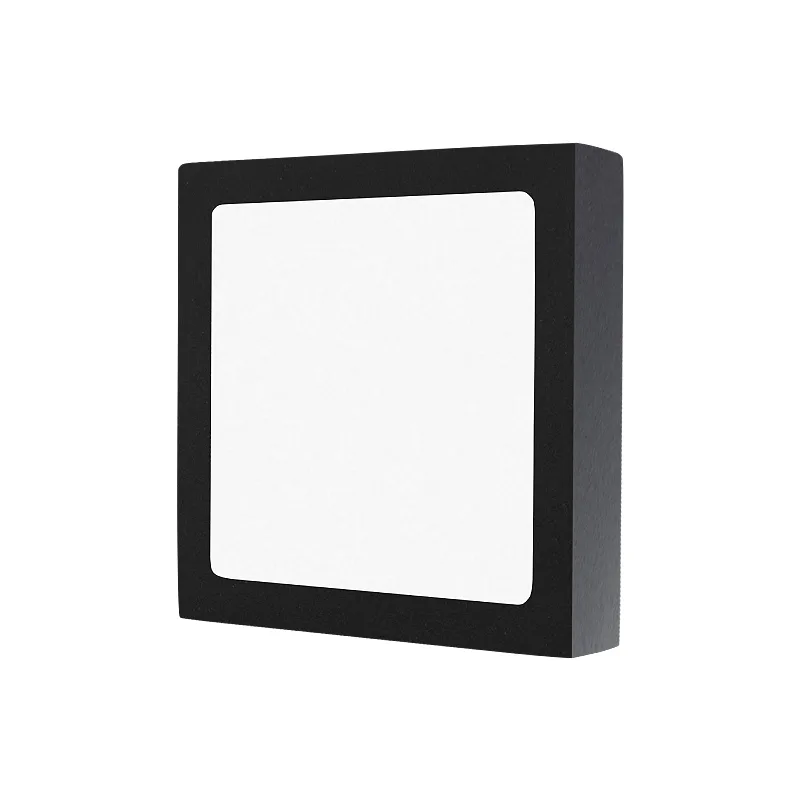 LED СПОТ KVADRO/S PRO ЧЕРНЫЙ накл 18W 1800Lm 220x220x25 6500K IP20 MEGALIGHT (30)