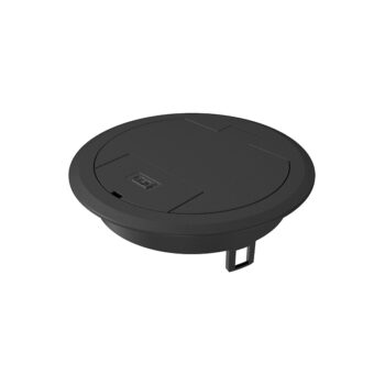 Лючок GES R2, 40х140мм, с кабельным выводом, IP40, IK10, полиамид, черный RAL 9011 OBO Betterman (1)