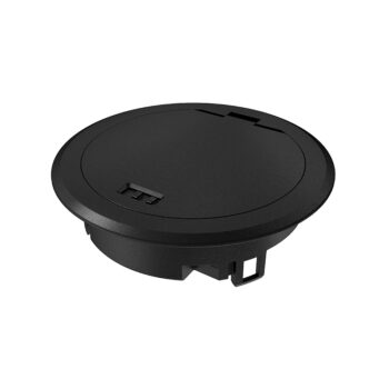 Лючок GES R2,  IP66, IK10, нагрузка до 2039 кг, 40х140 мм (металл черный RAL 9005) E-PRO