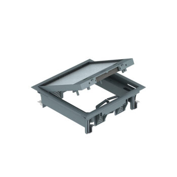 Лючок универс. GES4-2U для 6 роз. Modul45 (2xUT3) полиамид,серый. GES4-2U10T 7011 OBO Bettermann