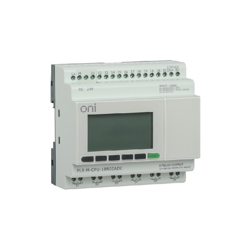 Микро ПЛК PLR-M. CPU DI12/DO06(R) 24В DC ONI PLR-M-CPU-18R00ADC NEW