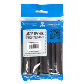 Набор ТУТ "Гермокомплект 12/4" 10см черный КВТ (10шт/упак) 73660 NEW
