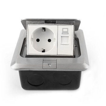 Напольная розетка лючок квадратная  AES-P1 (10)