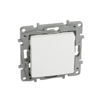 NILOE Переключатель 1-клавишный, безвинтовые зажимы Белый Legrand E-PRO