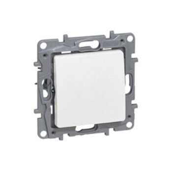 NILOE Выключатель 1-клавишный, безвинтовые зажимы Белый Legrand E-PRO