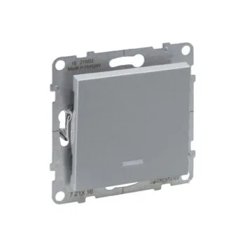 Переключ. 1 кл с инд. 10А с/у б/рамки SUNO алюминий 721316 Legrand (5)