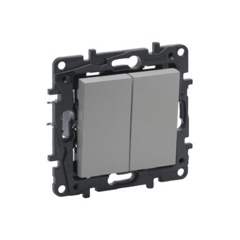 Переключ. 2 кл 10А с/у б/рамки NLST алюминий 863308 Legrand (10)