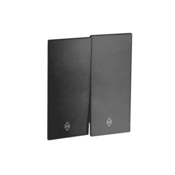 Переключ. 2 кл 10А с/у б/рамки QUATTRO ULTIMA BLACK UNIT (10)