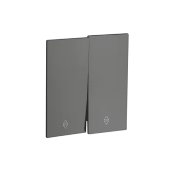 Переключ. 2 кл 10А с/у б/рамки QUATTRO VELVET GREY UNIT (10)