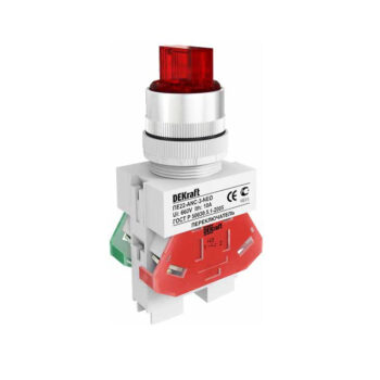 Переключатель  ANC-3 ПЕ-22 мм на 3 полож. I-O-II 1НО+1НЗ  красный (10)  DEKraft