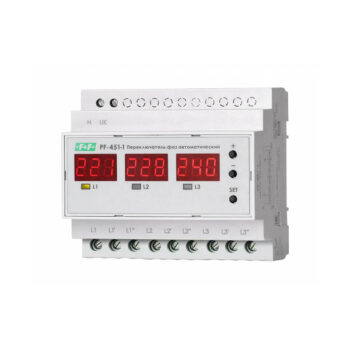 Переключатель фаз автоматический F&F PF-451-1, 140-210В, 3*63А NEW