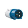 Переносная вилка 013- 2р+pе 16А 220В IP 44 UNIT (10/100)