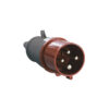 Переносная вилка 024 3р+ре 32А 380В IP 44 UNIT (10/60)