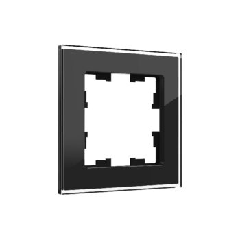 Рамка 1-мест. "BRITE" стекло черный (1/100)