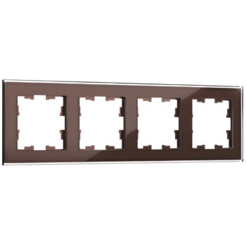 Рамка 4-мест. "BRITE" стекло темная бронза (1/50)