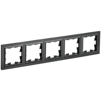 Рамка 5-мест. "BRITE" черный (1/100)