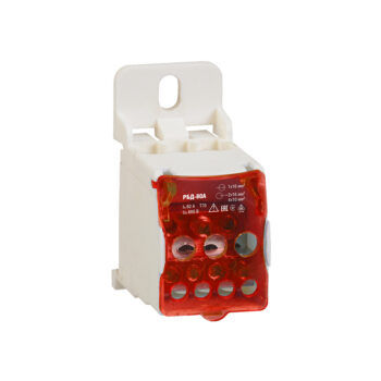 Распред. блок на DIN-рейку РБД- 80А красный UNIT (6)