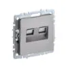 Роз 2-ая комп. RJ45 кат.5E "BRITE" сталь (1/100)