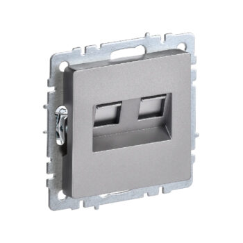 Роз 2-ая комп. RJ45 кат.5E "BRITE" сталь (1/100)