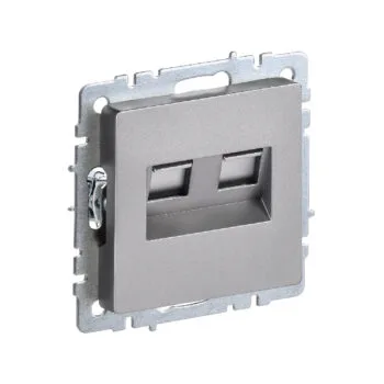 Роз 2-ая комп. RJ45 кат.5E "BRITE" сталь (1/100)