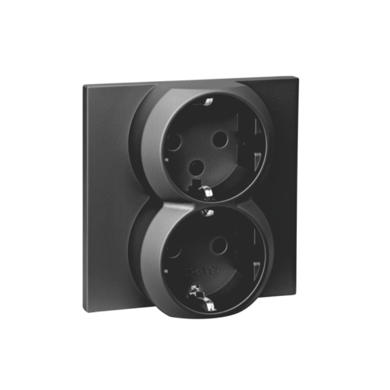 Роз. 2-ная 16А с/у с з/к з/ш QUATTRO ULTIMA BLACK UNIT (10)