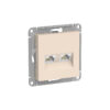 Роз. 2-ная компьютерная RJ45+RJ45 кат.5E механизм бежевый ATLASDESIGN